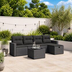 Garden Sofa Set with 6 Pieces: Dimensions and Specs Included
