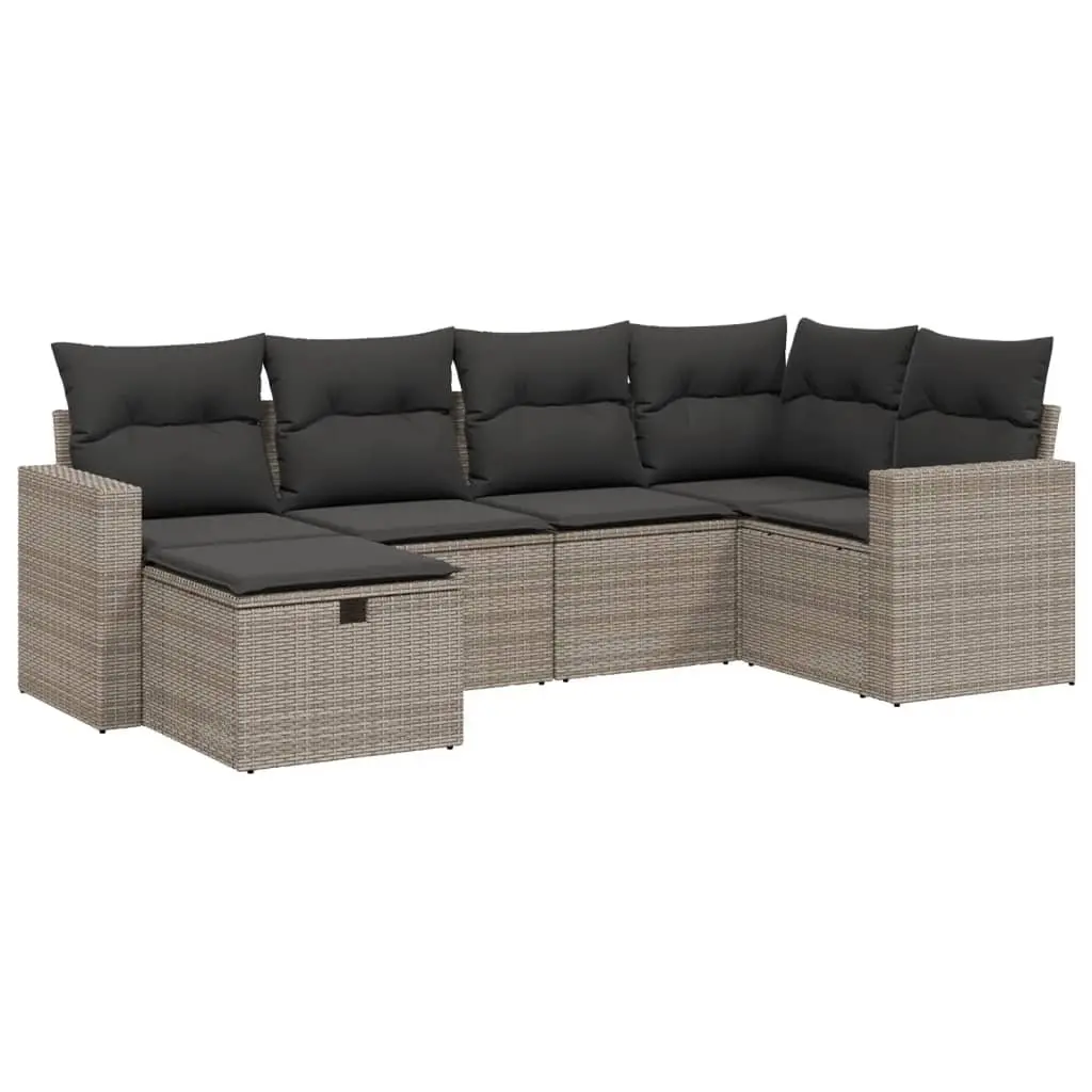 Garden Sofa Set Outdoor Furniture Patio Lounge Grey 6 Piece