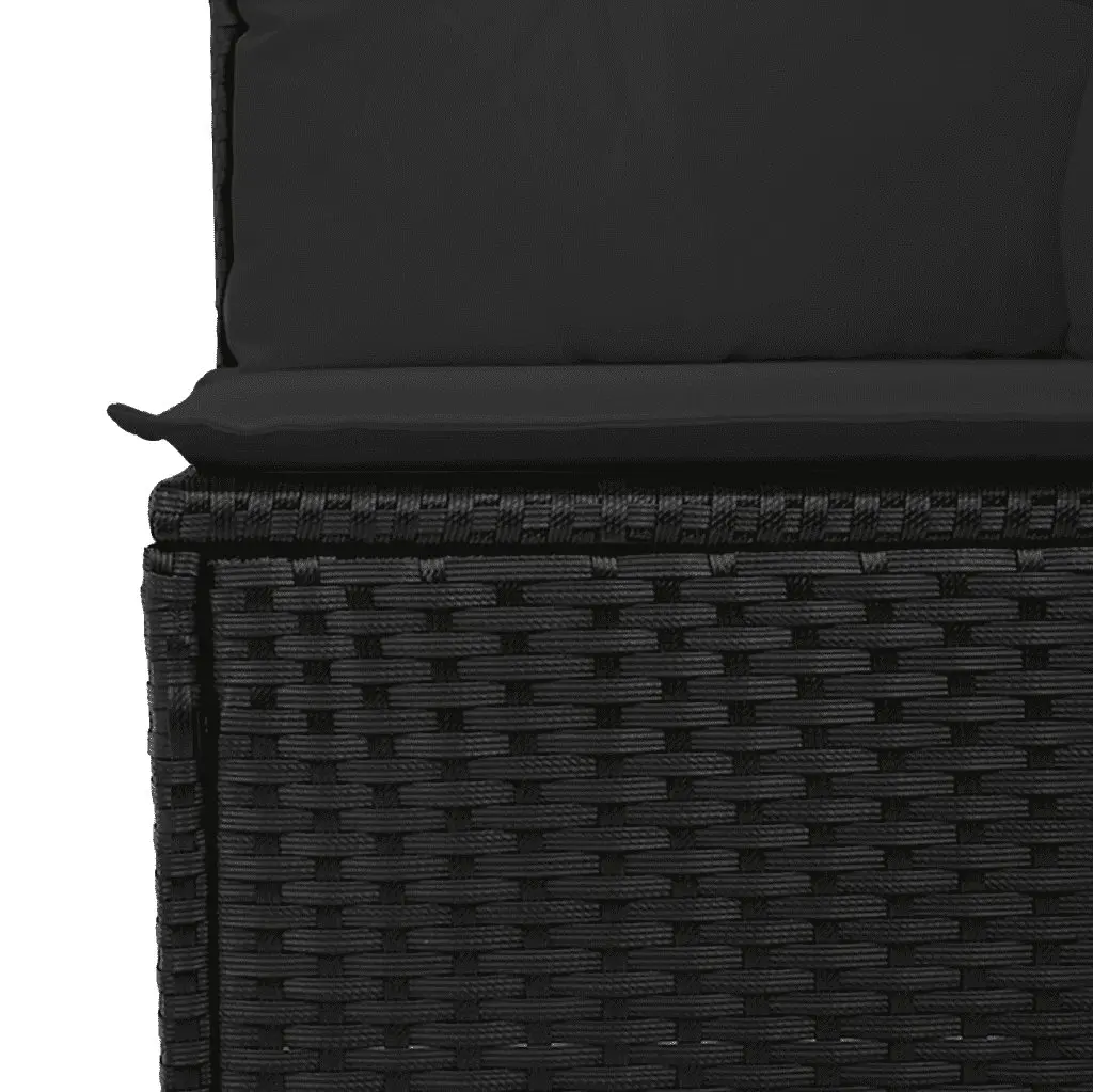 Garden Sofa Set 8 Piece Outdoor Furniture Patio Black Rattan Modular Lounge