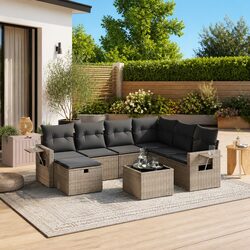 8-Piece Grey Garden Sofa Set Specifications and Features