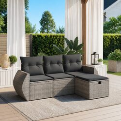 4 Piece Garden Sofa Set: Dimensions and Specs Included