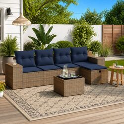 Specifications of 6-Piece Grey Outdoor Sofa Set