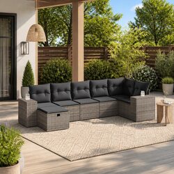 7 Piece Modular Garden Sofa Set with Cushions Specifications