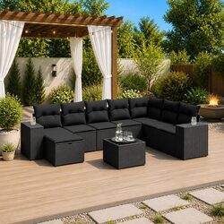 Specifications of 9 Piece Modular Garden Sofa Set