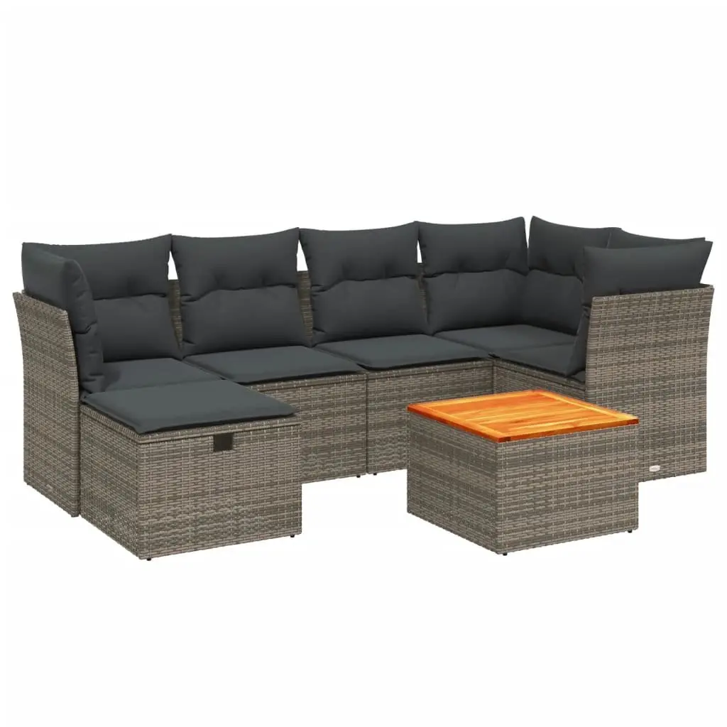 7-Piece Garden Sofa Set in Grey