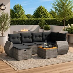 Specifications of 7 Piece Garden Sofa Set with Cushions