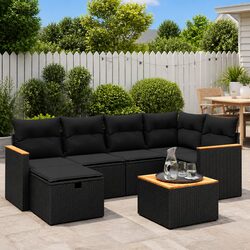 7 Piece Modular Garden Sofa Set with Cushions