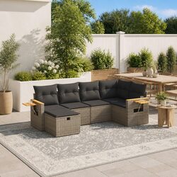 Specifications of Grey 6-Piece Modular Garden Sofa Set