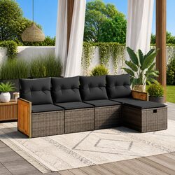 5-Piece Modular Garden Sofa Set in Grey Specifications