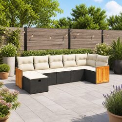 7 Piece Modular Garden Sofa Set with Washable Cushions
