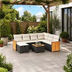 8-Piece Modular Garden Sofa Set - Specifications Included