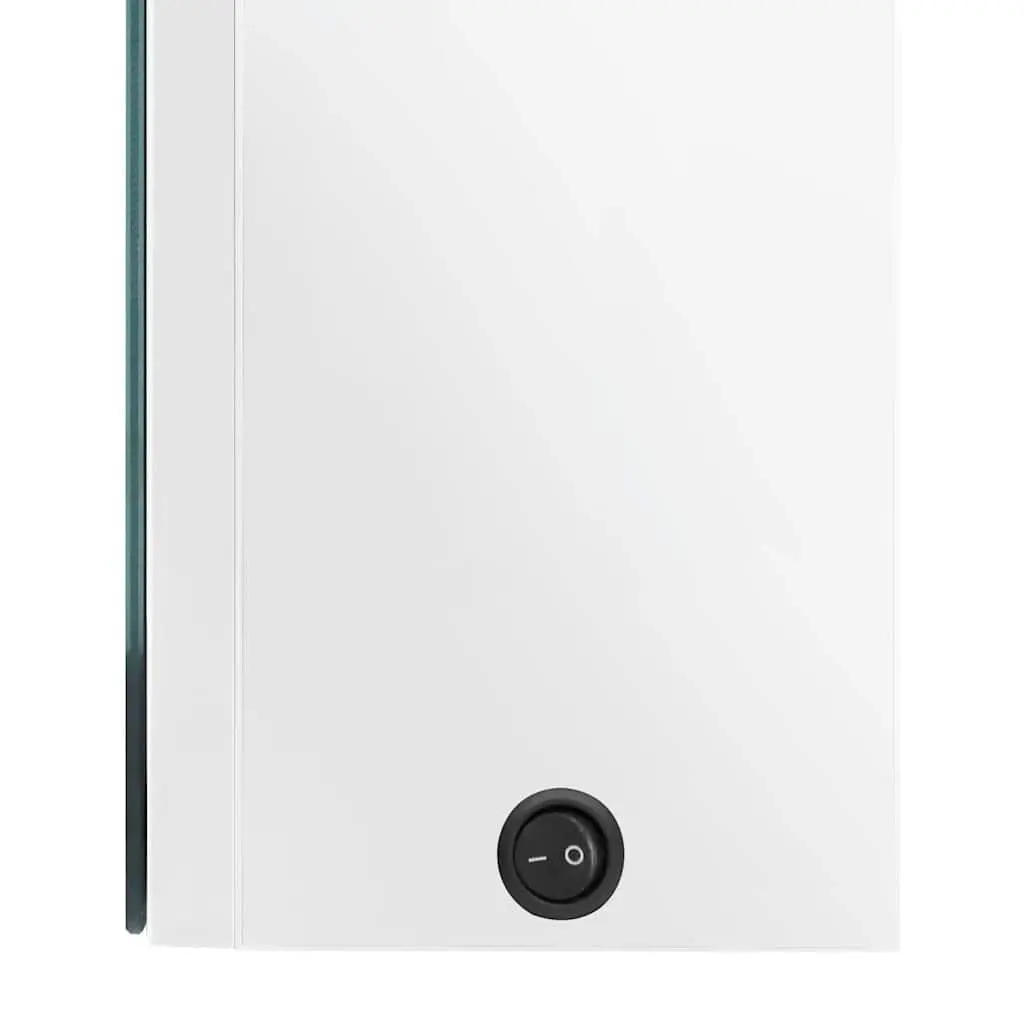 LED Bathroom Mirror Cabinet Wall Mounted Storage White 80x12x68cm