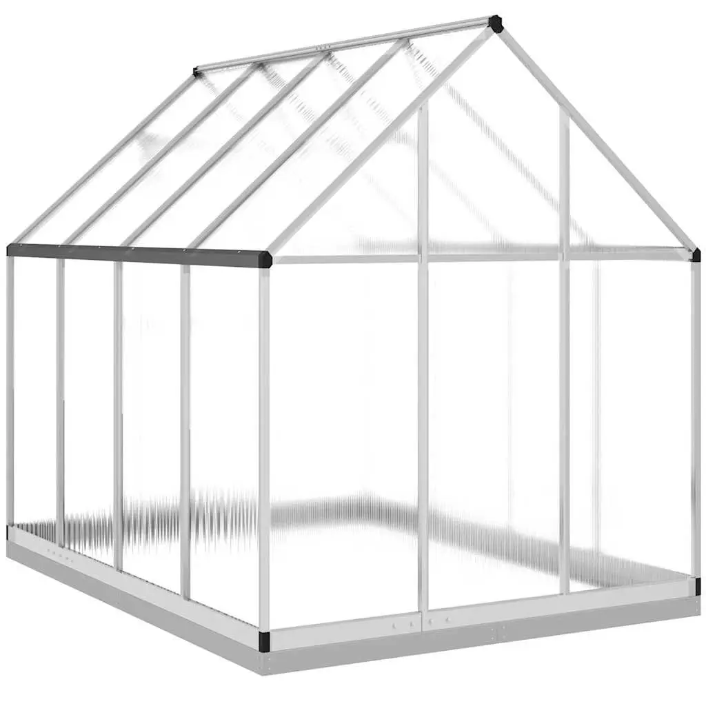 Greenhouse Walk-in Garden 224x169x202cm with Base Frame Silver