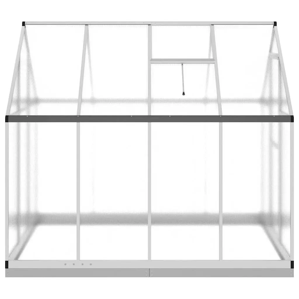 Greenhouse Walk-in Garden 224x169x202cm with Base Frame Silver