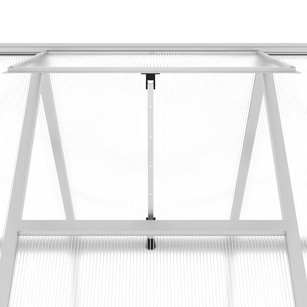 Greenhouse Walk-in Garden 224x169x202cm with Base Frame Silver