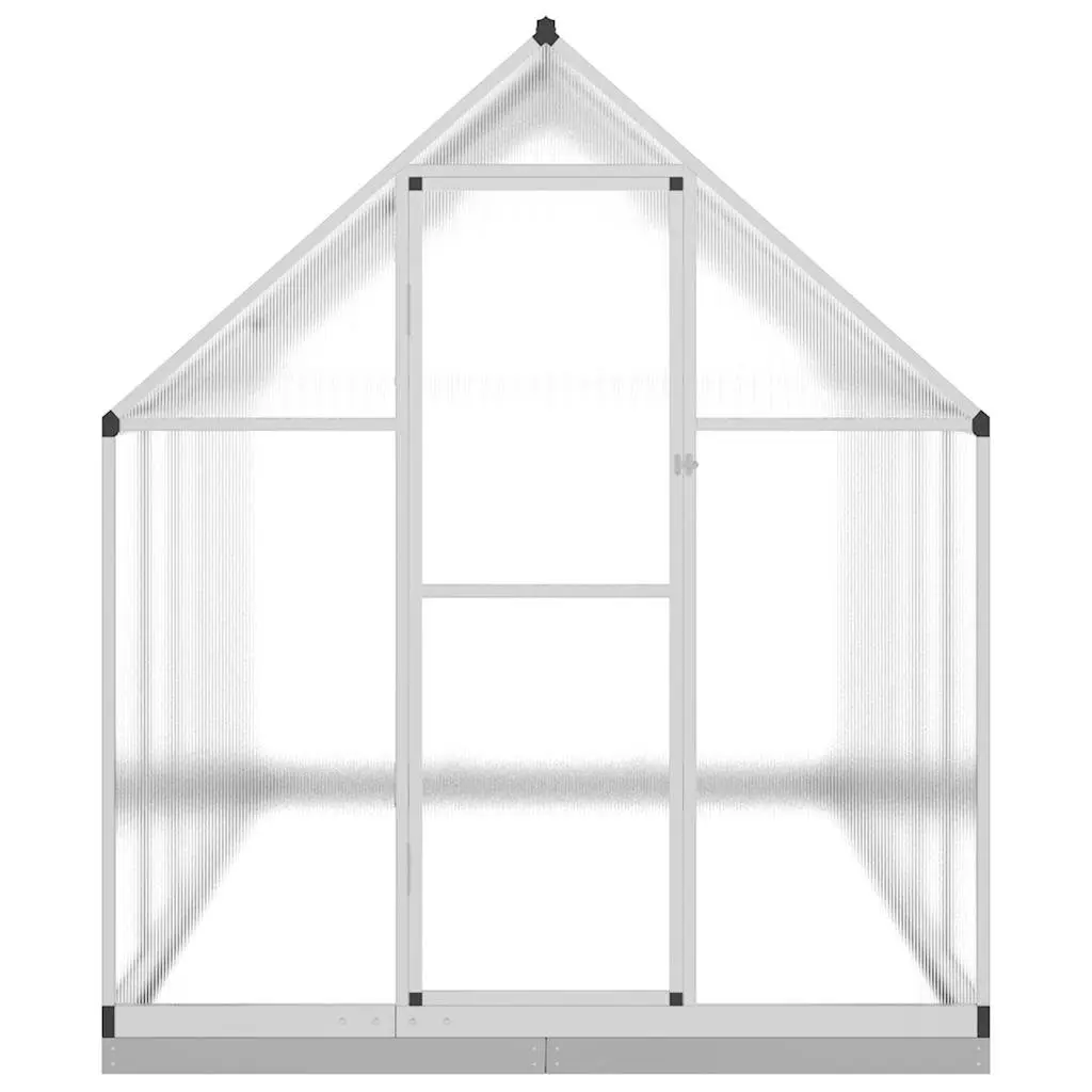Walk-In Greenhouse for Garden 334x169x202 cm Silver Aluminium Frame with UV-Resistant Polycarbonate Panels