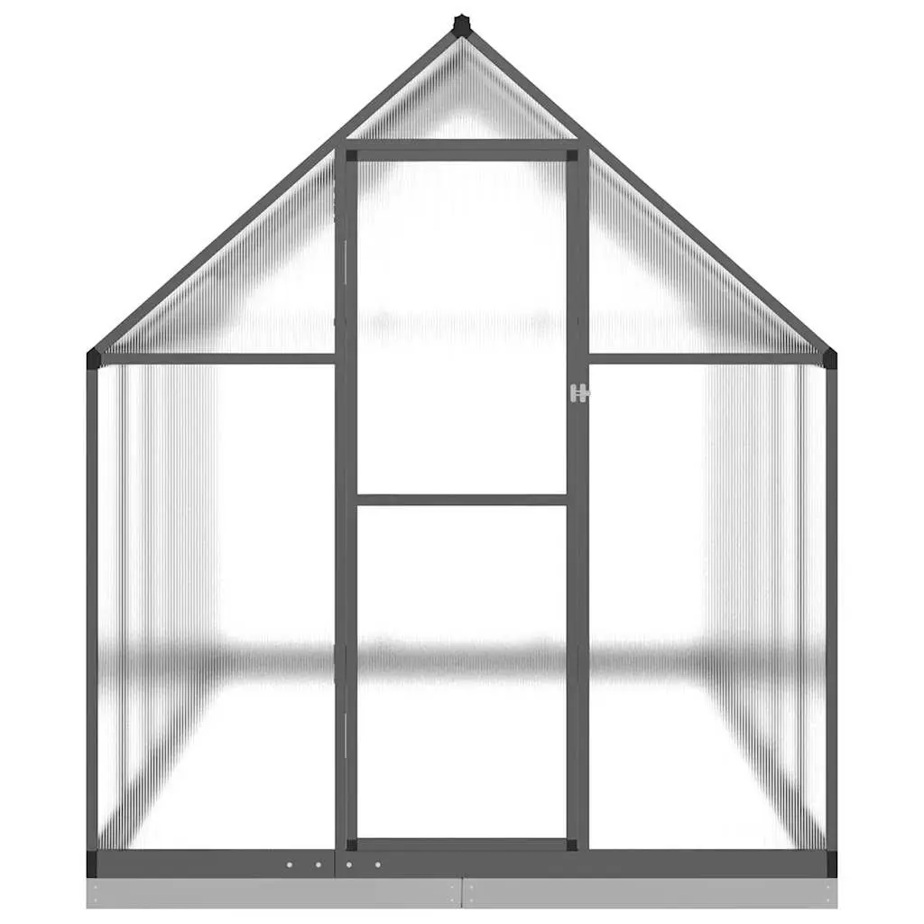 Greenhouse Aluminium Frame Walk-in Garden Polycarbonate Panels Anthracite