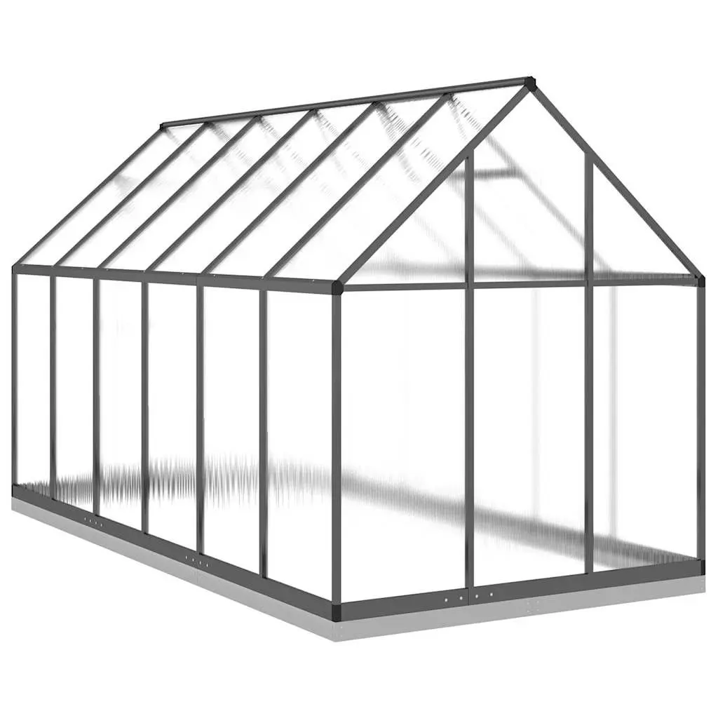 Greenhouse Aluminium Frame Walk-in Garden Polycarbonate Panels Anthracite