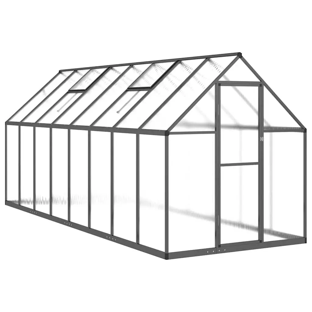 Walk-in Greenhouse for Backyard Garden Aluminium Frame Polycarbonate Panels 445 x 169 x 195 cm