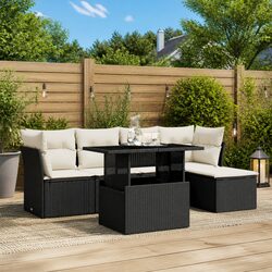 Specifications of 6 Piece Black Modular Sofa Set for Outdoors