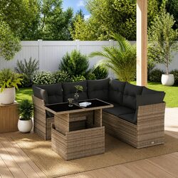 Specifications of the 6 Piece Garden Sofa Set with Cushions