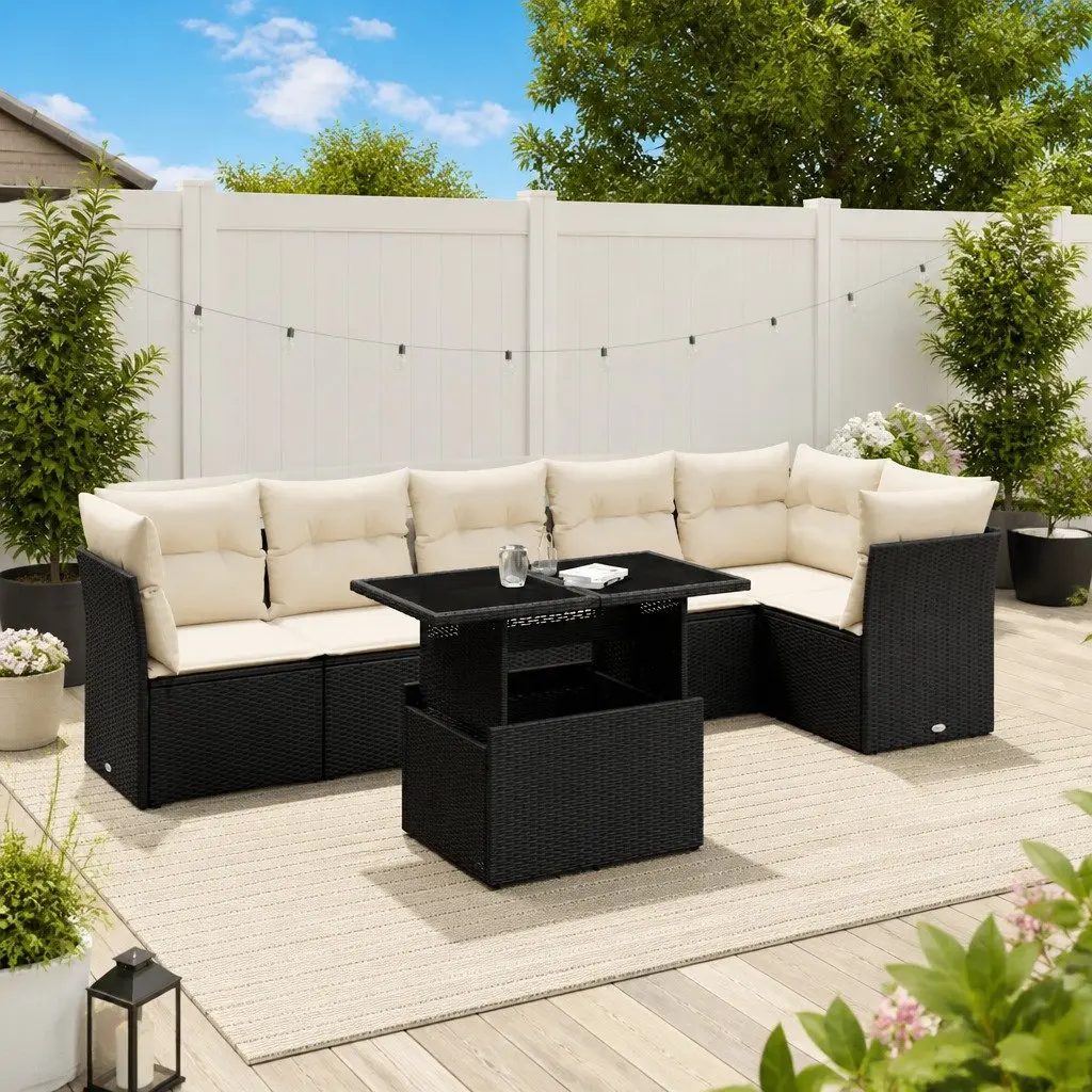 7 Piece Adjustable Garden Sofa Set