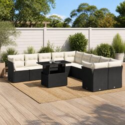 Specifications for 11 Piece Black Rattan Garden Sofa Set