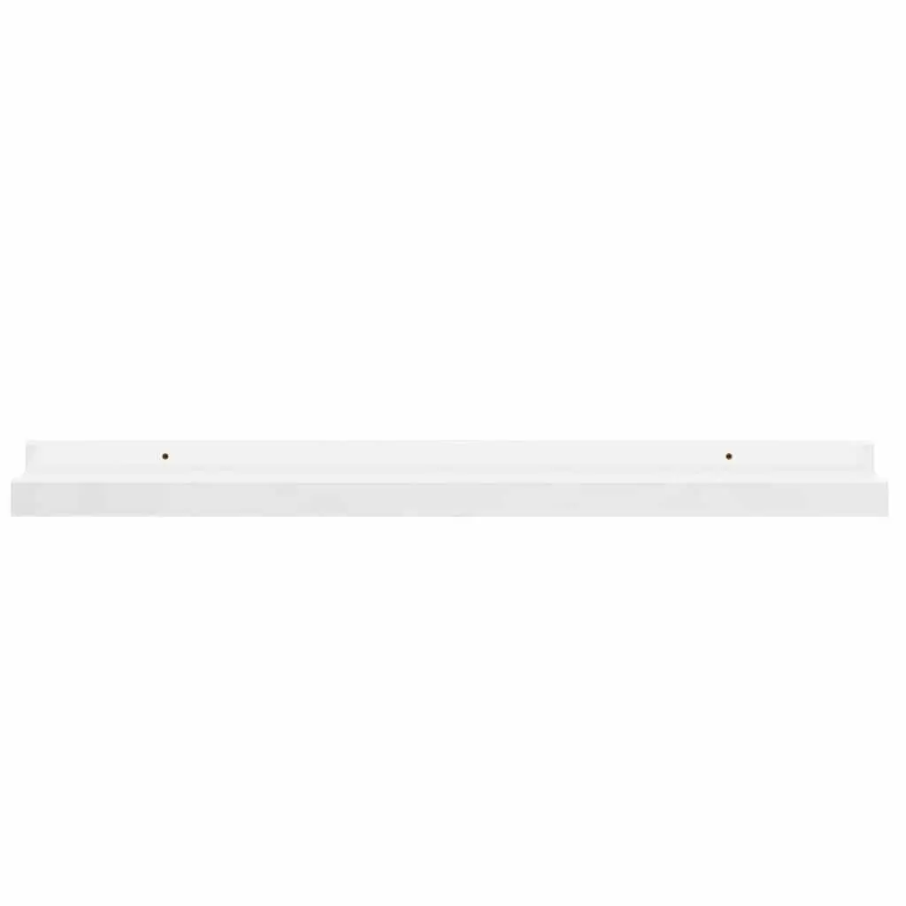 Wall Shelves 2 Piece Floating Storage Display 60x9x3 cm High Gloss White