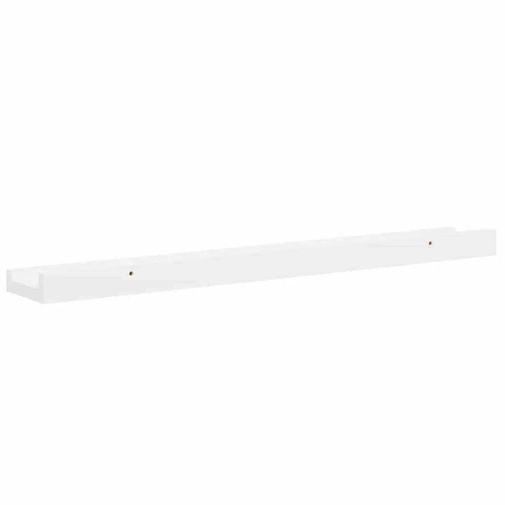 Wall Shelves 2 Piece Floating Storage Display 60x9x3 cm High Gloss White