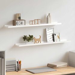Specifications for Wall Mounted High Gloss White Shelves