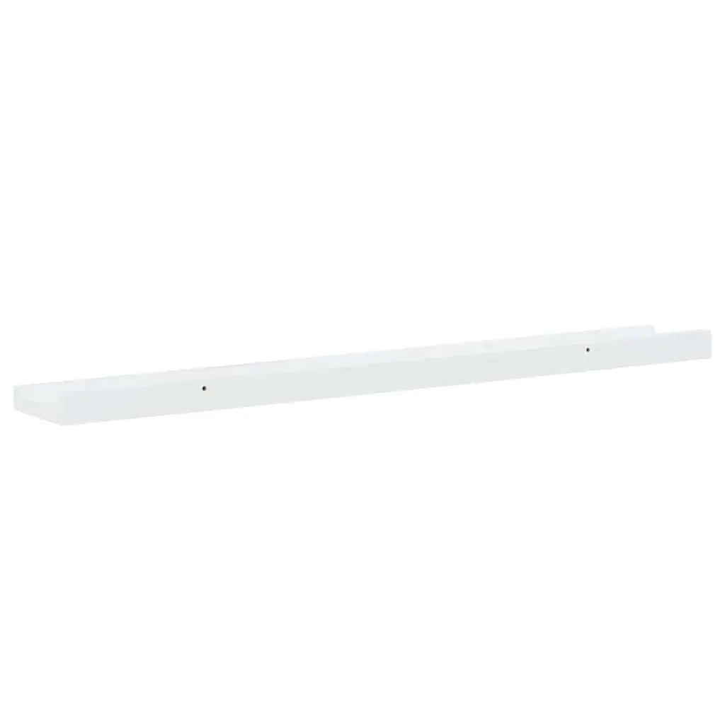 Wall Shelves for Storage Display 80 x 9 x 3 cm High Gloss White 2 Piece