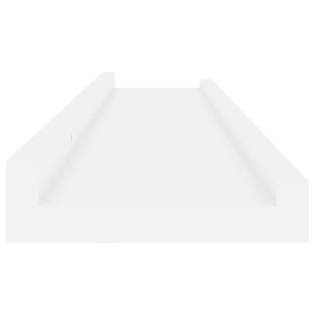 Wall Shelves for Storage Display 80 x 9 x 3 cm High Gloss White 2 Piece