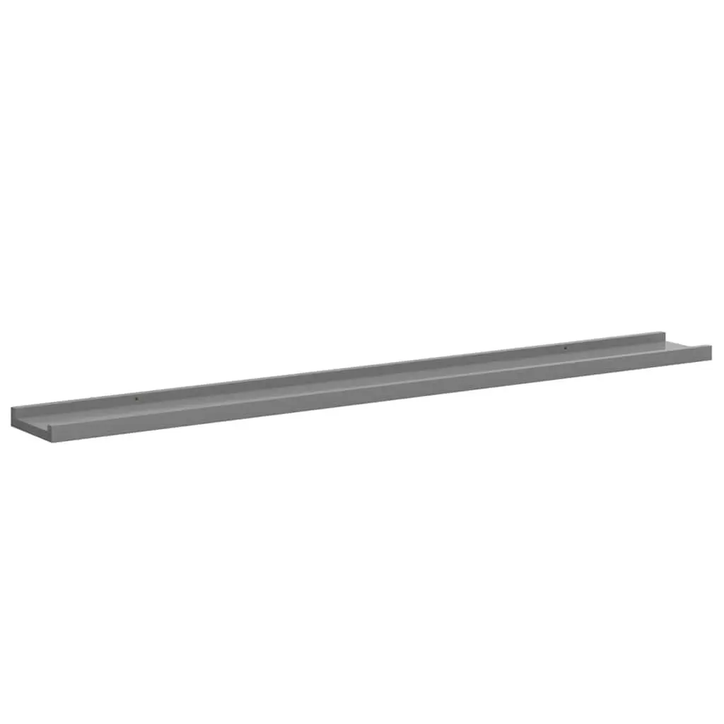 Wall Shelves 2 pcs Grey 100x9x3 cm Storage Display Floating Shelving Unit
