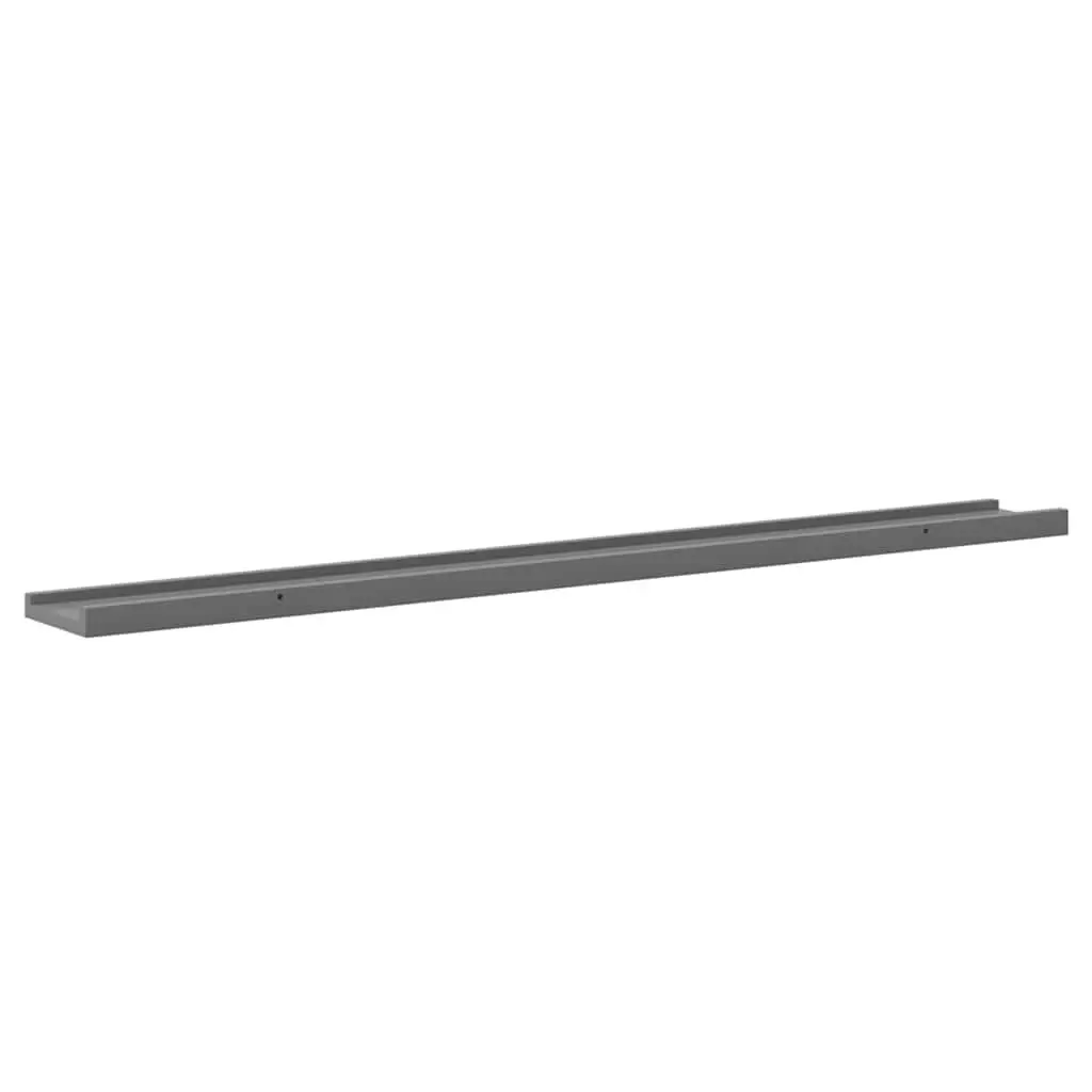 Wall Shelves 2 pcs Grey 100x9x3 cm Storage Display Floating Shelving Unit