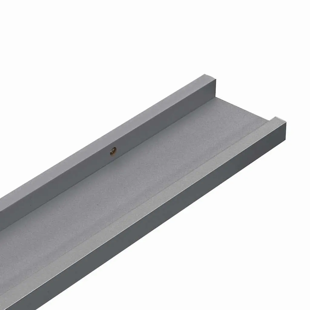 Wall Shelves 2 pcs Grey 100x9x3 cm Storage Display Floating Shelving Unit