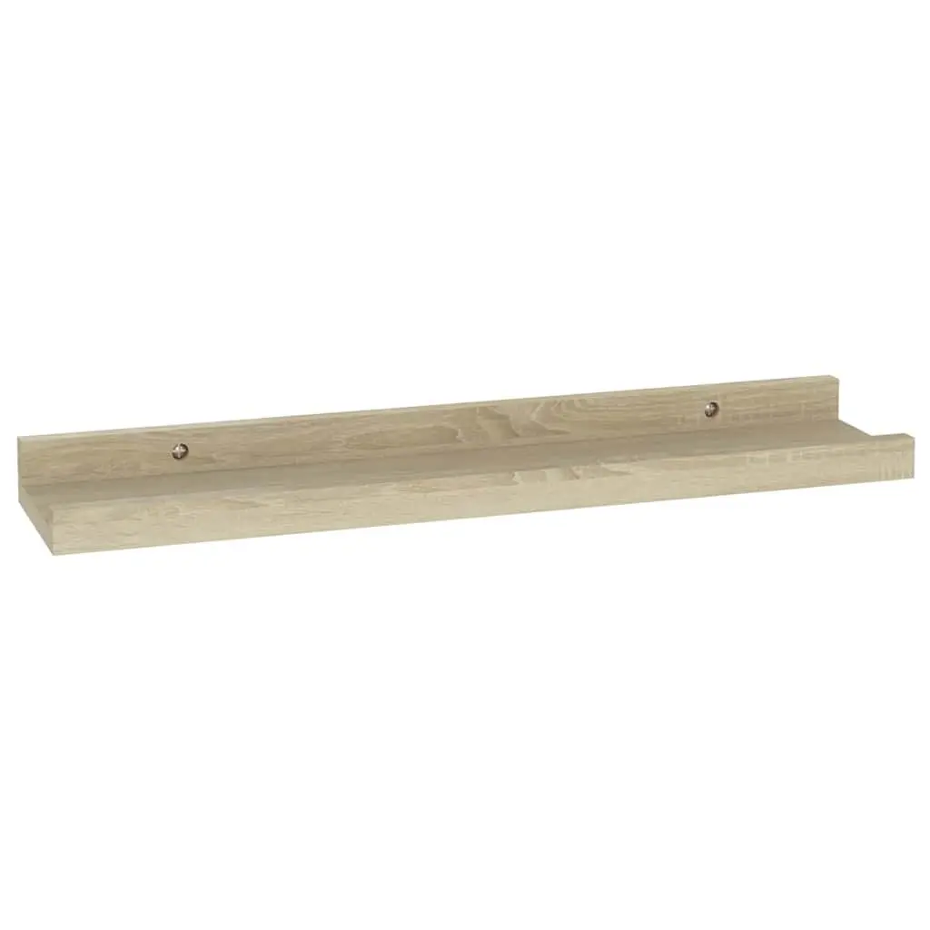 Wall Shelves Set of 2 Sonoma Oak Floating Storage Shelving Display Brackets