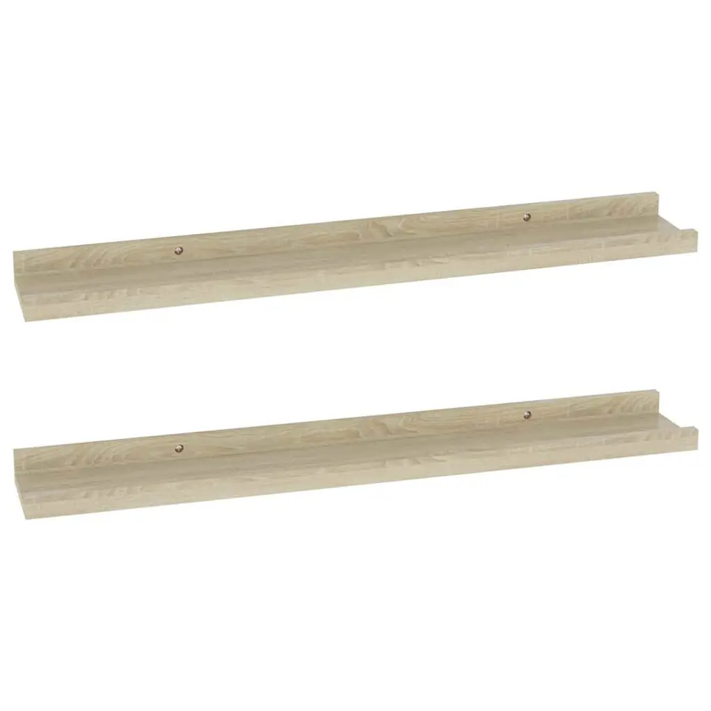 Wall Shelves for Home 60x9x3 cm Brown Sonoma Oak 2 Piece Storage Shelving Display Ledges