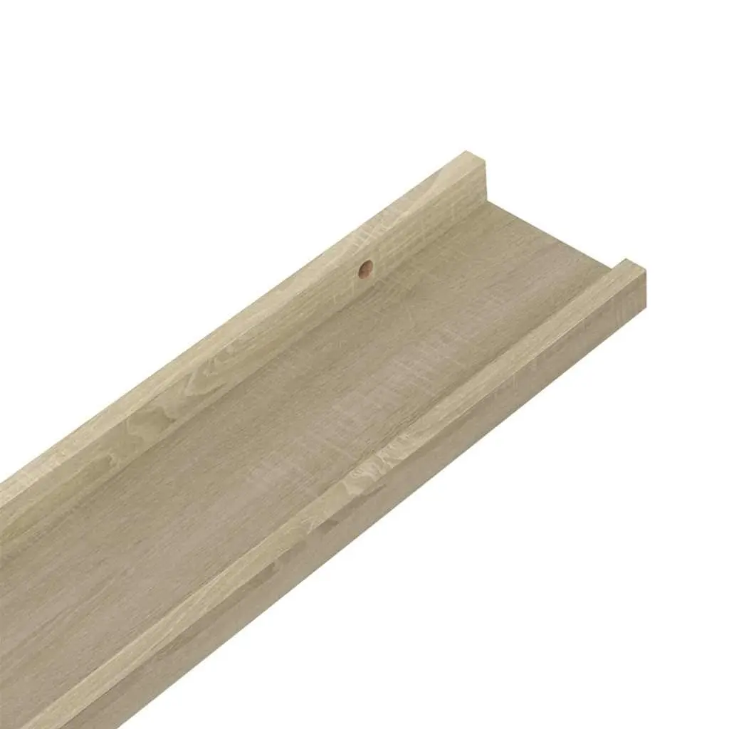 Wall Shelves for Home 80x9x3 cm Brown 2 Piece Floating Storage Display Ledges