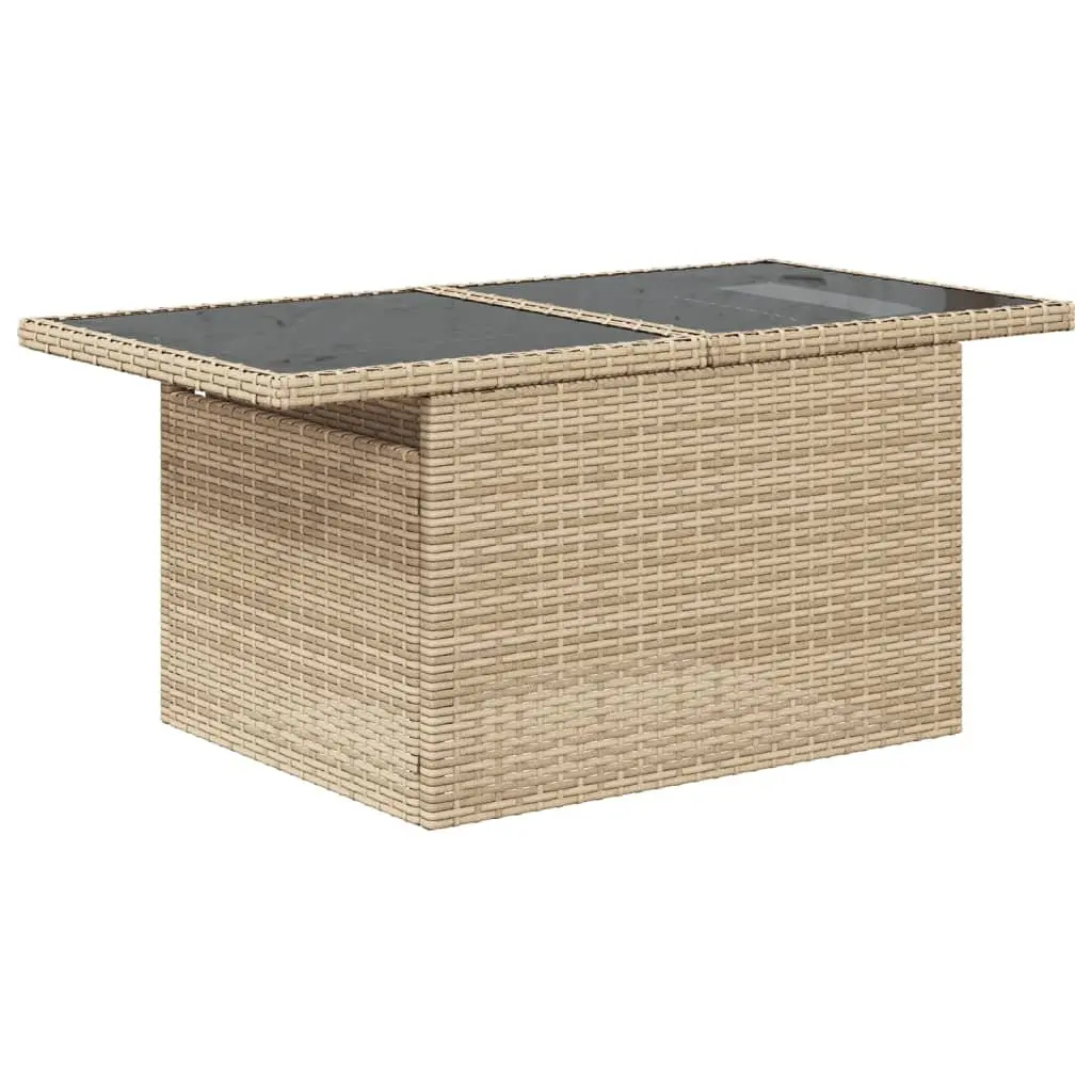 6 Piece Outdoor Sofa Set with Beige Cushions