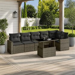 7 Piece Garden Sofa Set Dimensions and Specs Overview