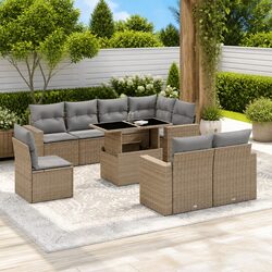 Specifications of Beige Garden Sofa Set - 9 Pieces