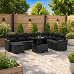 Specifications for 9-Piece Modular Garden Sofa Set