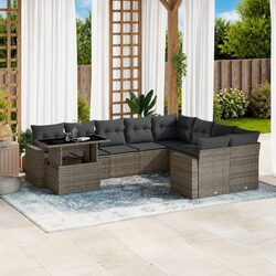 Specifications of the 10-Piece Grey Garden Sofa Set