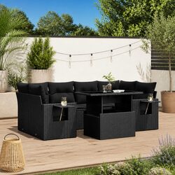 7 Piece Garden Sofa Set: Dimensions and Specs Included