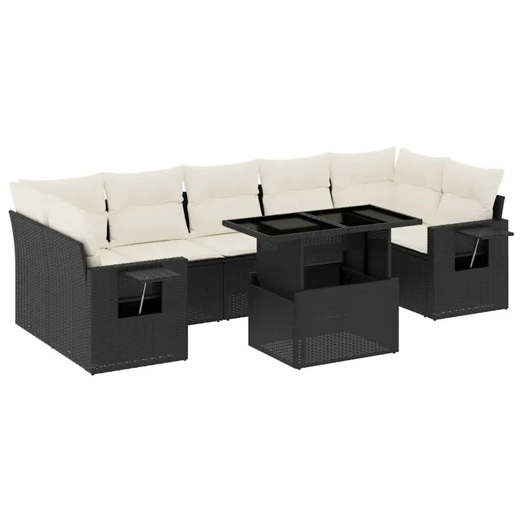 Garden Sofa Set 8 Pieces with Adjustable Table