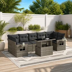 Specifications of Grey Garden Sofa Set - 8 Pieces, PE Rattan