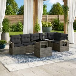 Specifications for 7-Piece Garden Sofa Set in Grey