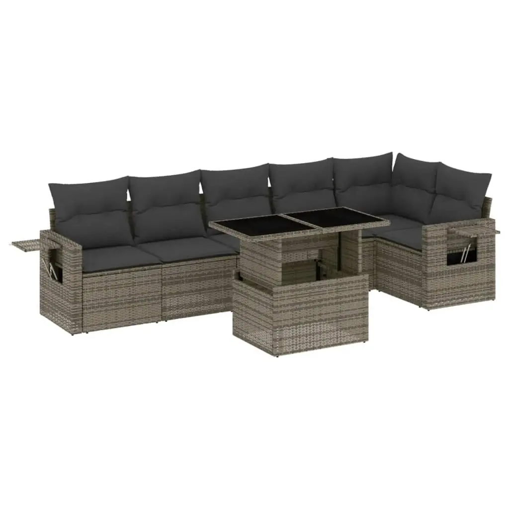 7-Piece Garden Sofa Set in Grey