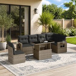 7 Piece Garden Sofa Set: Dimensions, Materials, and Features