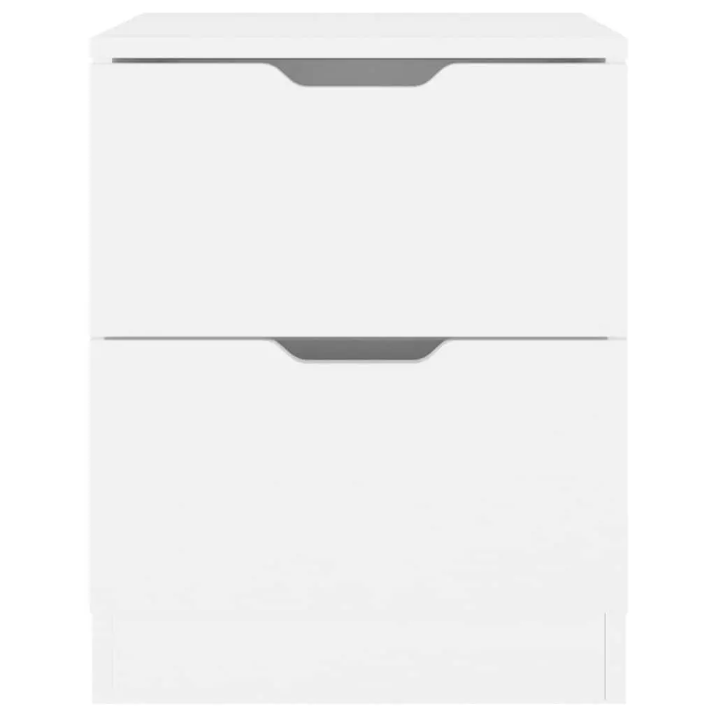 Bedside Table White 40x40x50cm Modern Storage Cabinet Side Unit 2pcs